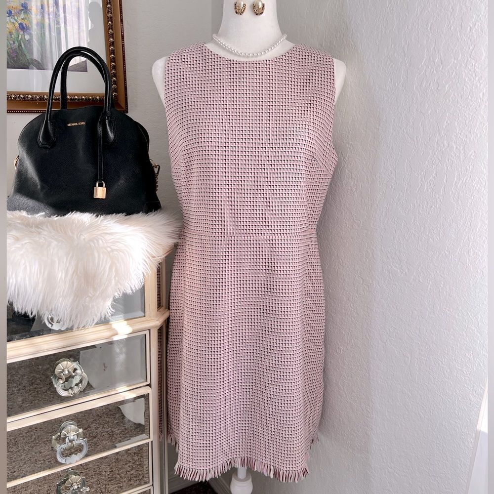 Loft pink Tweed dress - Picture 4 of 10